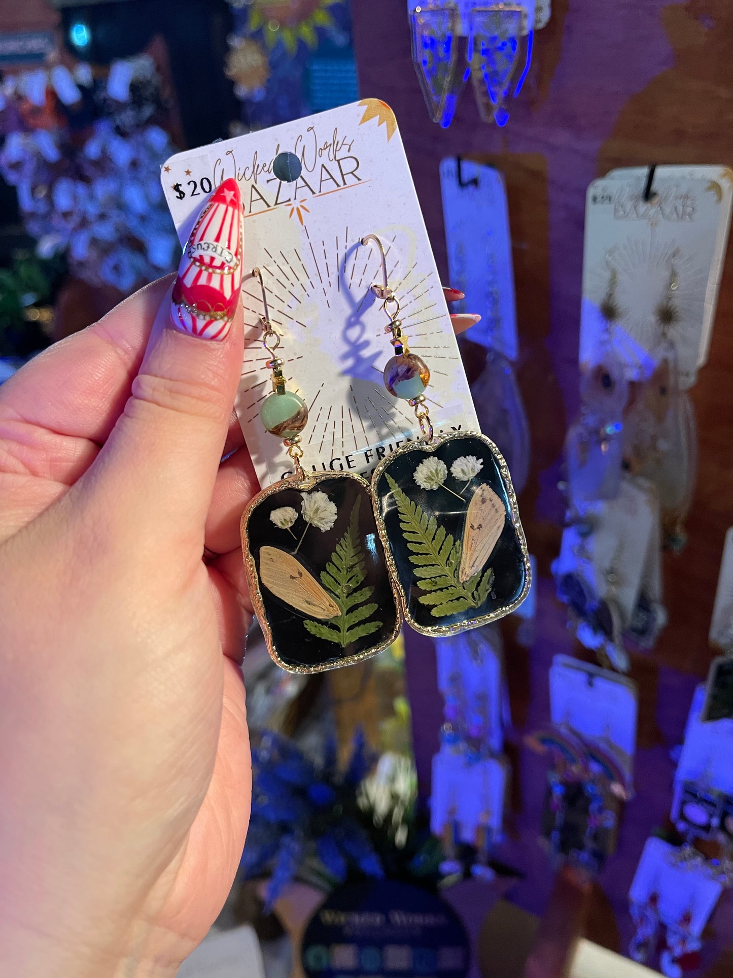 Arabella - Resin + Oddity Dangle Earrings