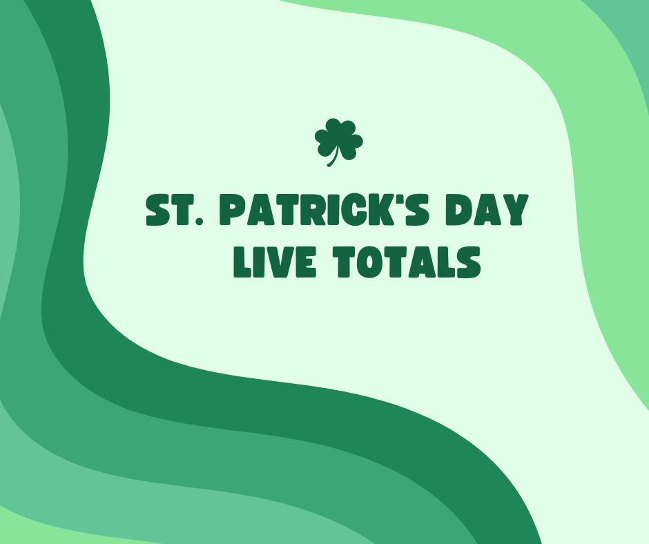ST PATRICKS DAY LIVE TOTALS