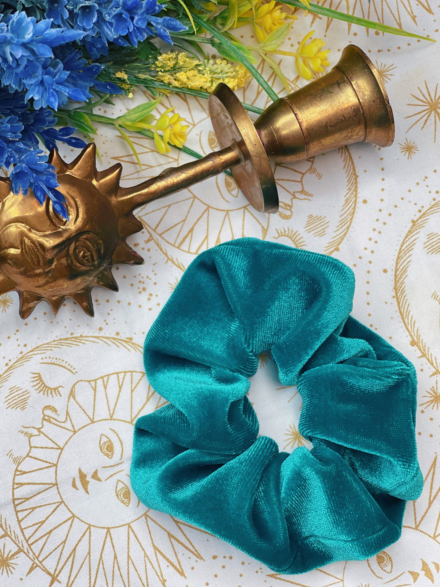 Aquamarine Velvet - Scrunchie