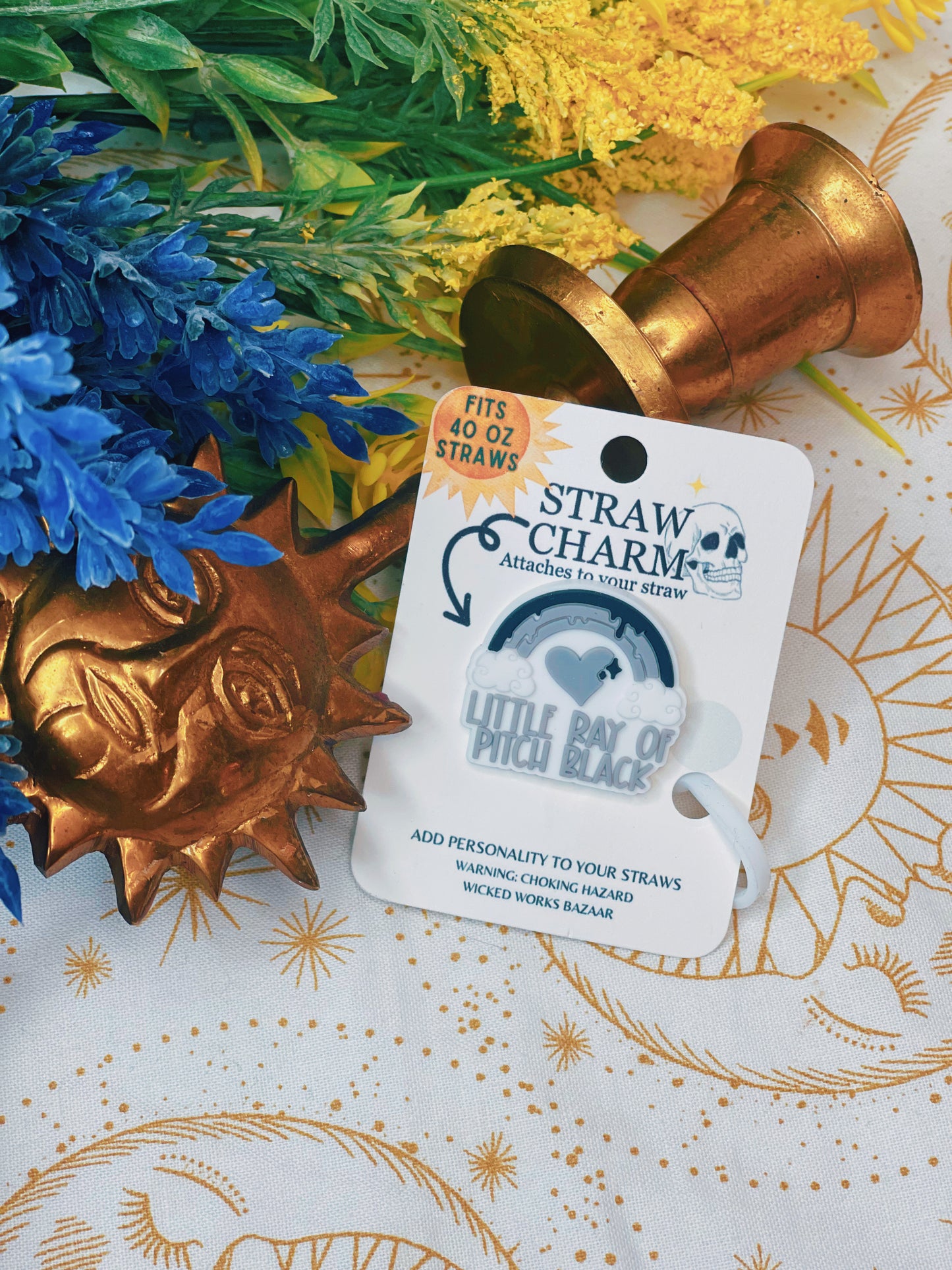 Little Ray of Pitch Black - 40oz Straw Topper