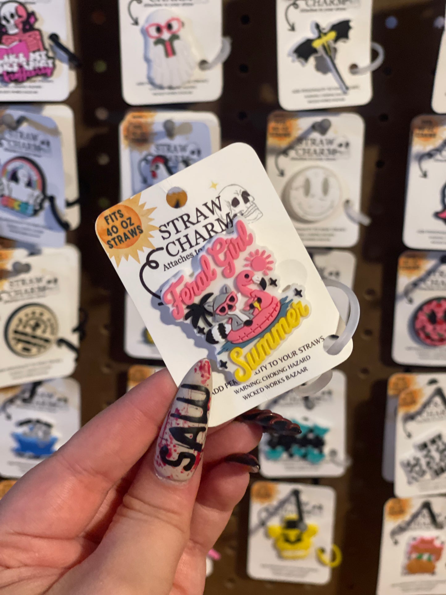 Feral Girl Summer - 40oz Straw Topper
