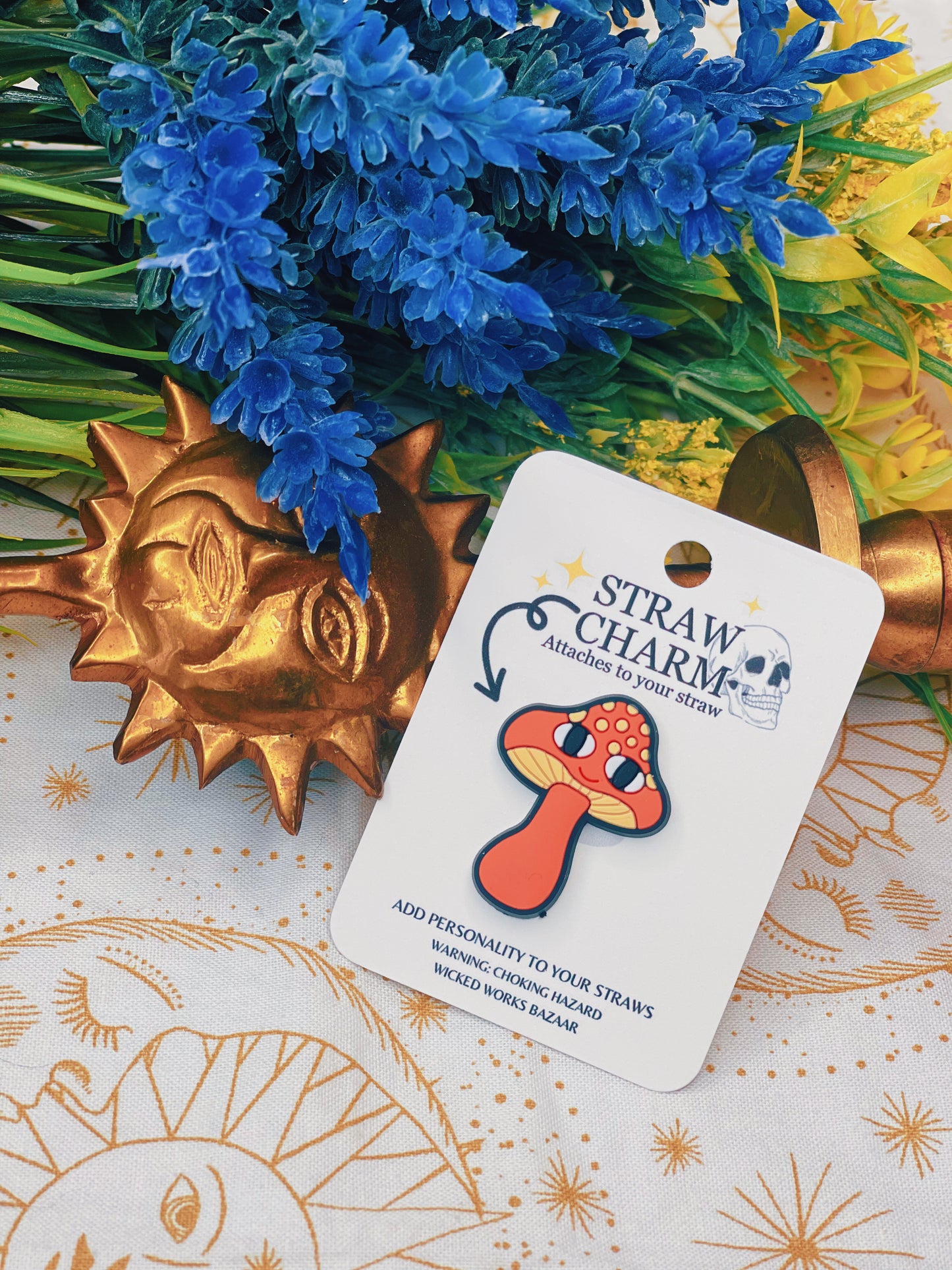 Happy Mushroom - Straw Topper