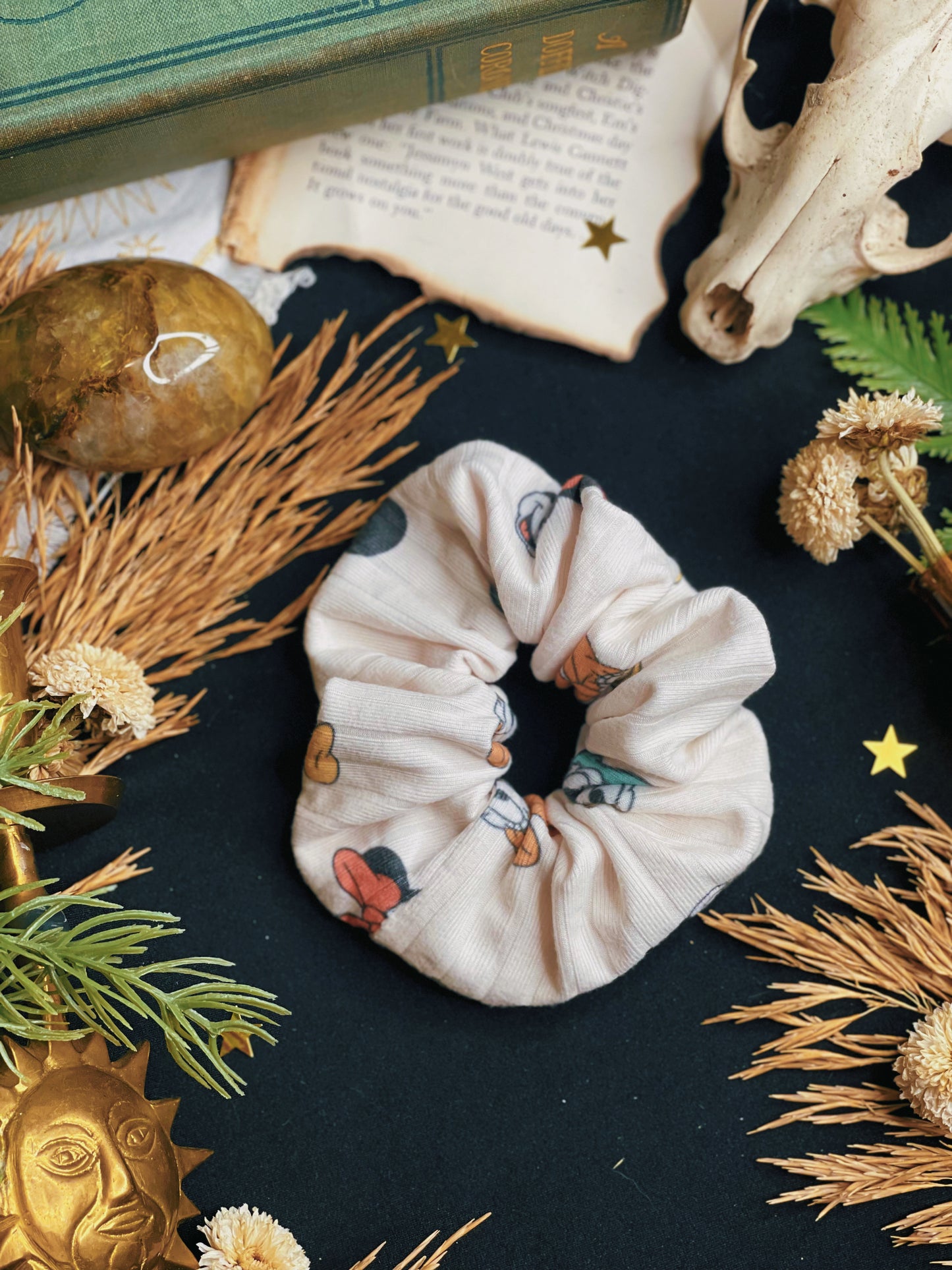 Mouse Friends on White - Scrunchie