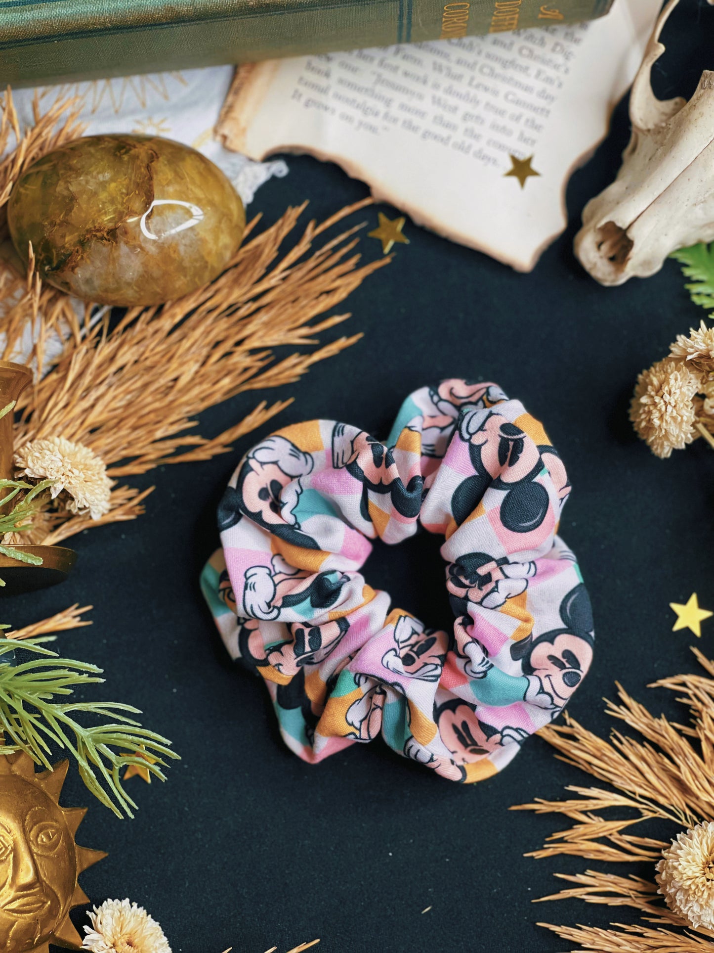 Bright Mouse Checkerboard - Scrunchie