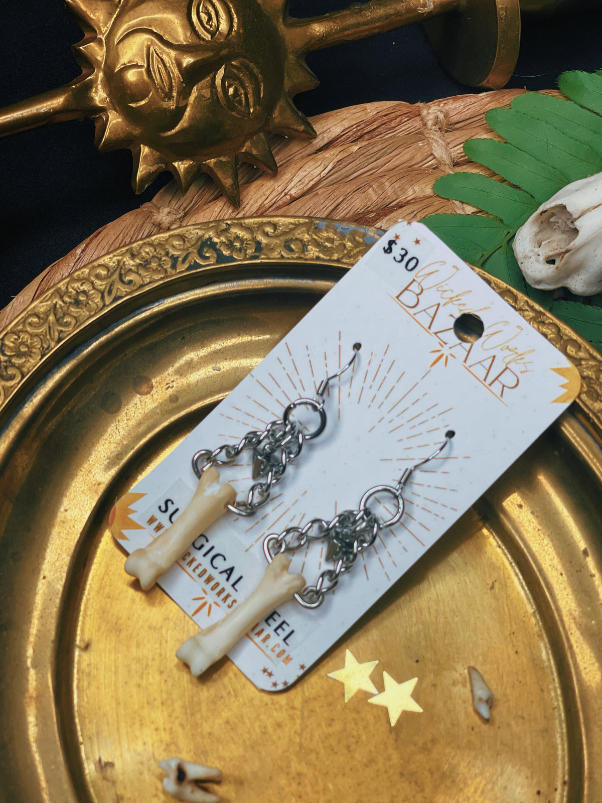 Bone Triangle - Oddity Dangle Earrings