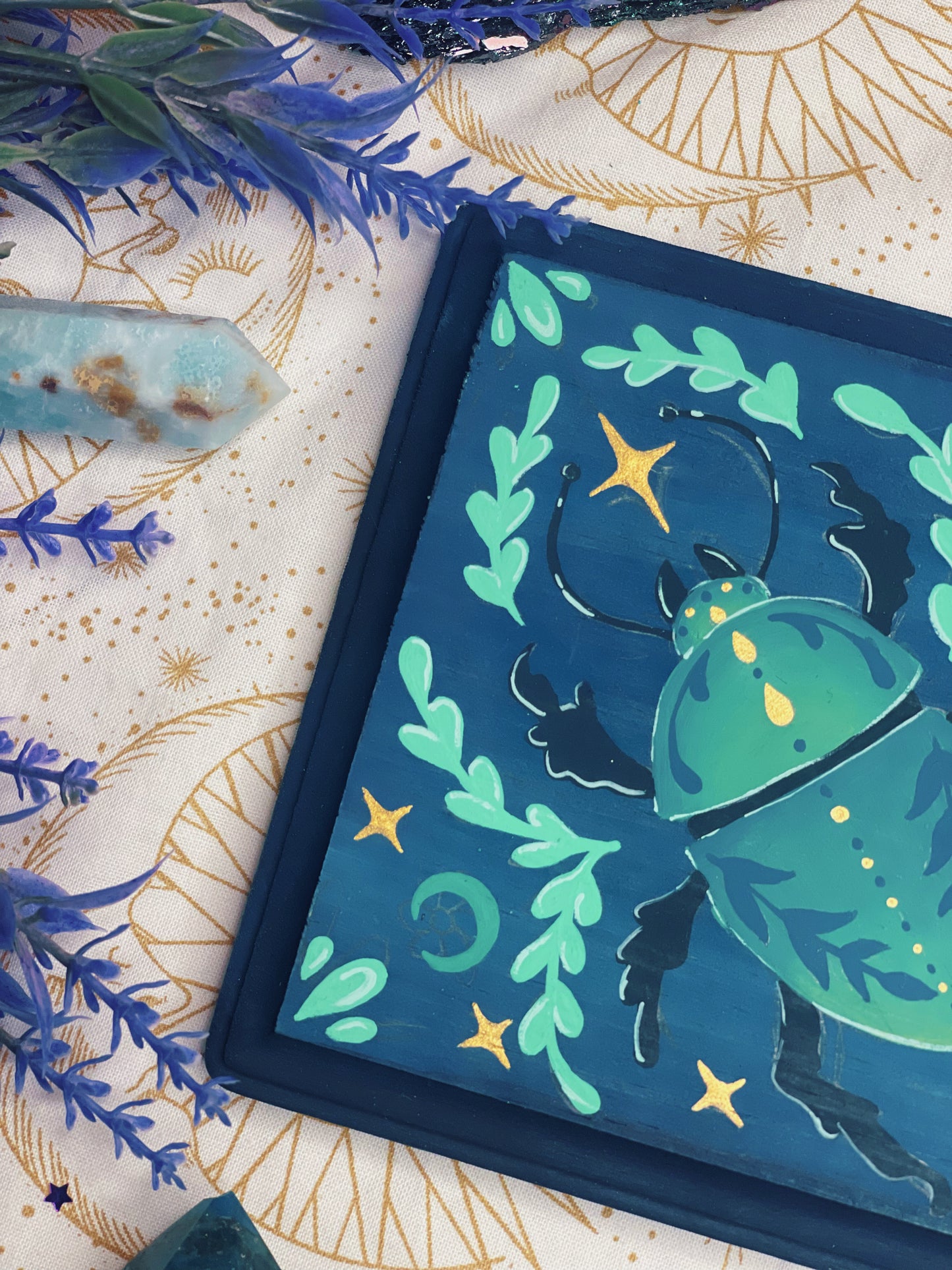 Entomology Blues - Handpainted Plaque (PRE-ORDER)