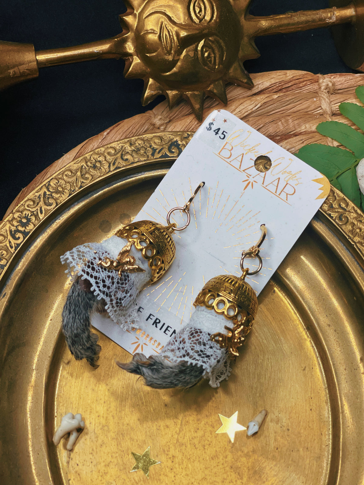 Southern Gothic Paws - Oddity Dangle Earrings