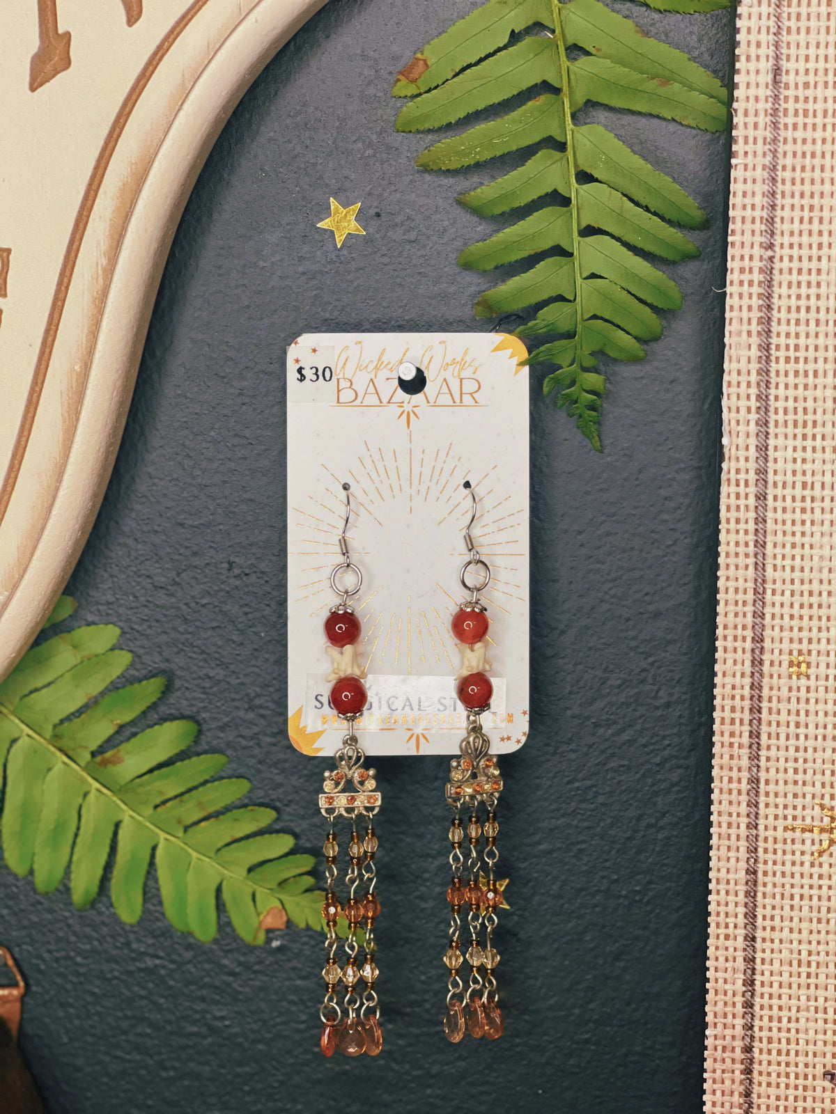 Orange Regal - Oddity Dangle Earrings