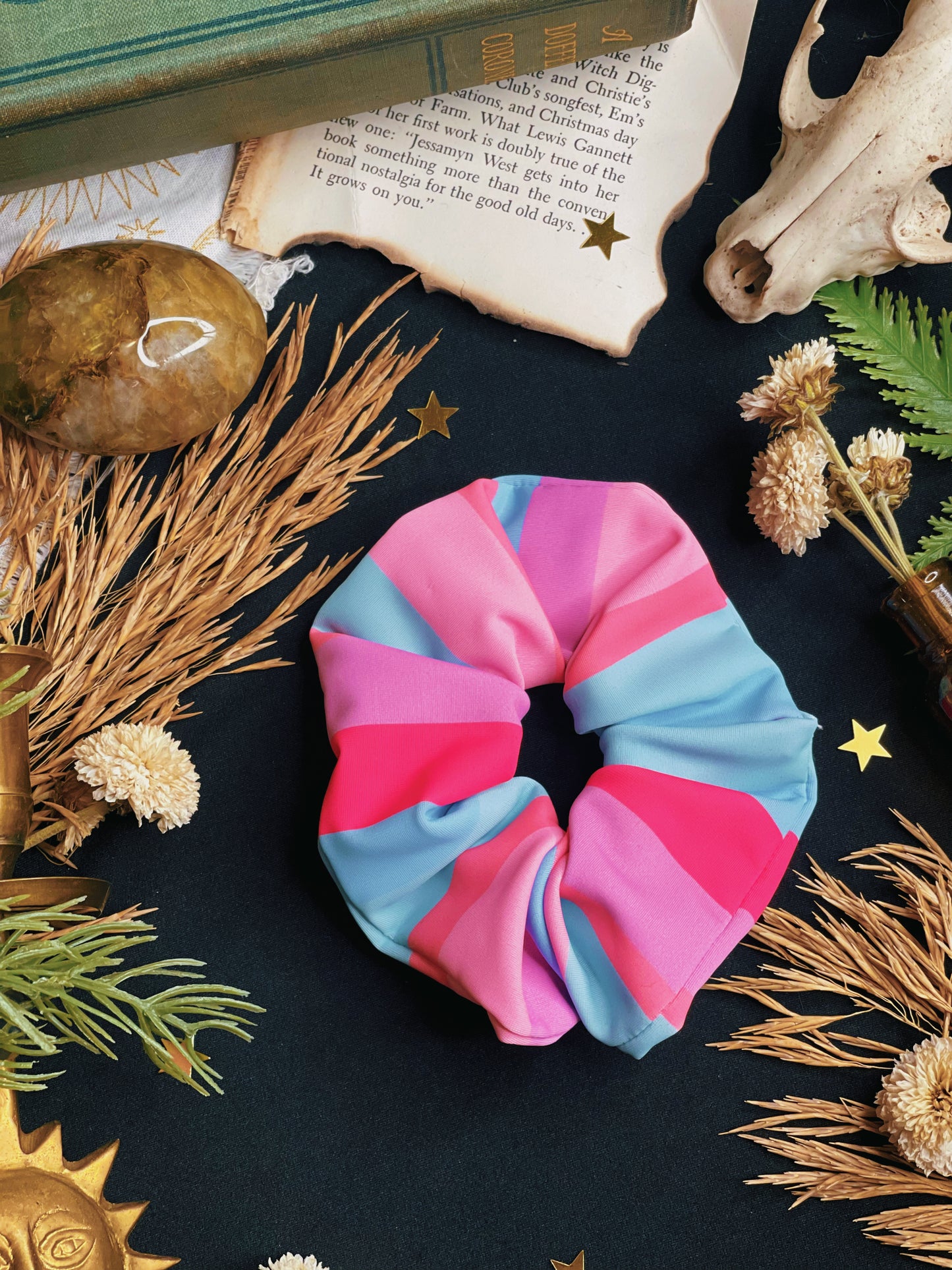 Blue and Pink Stripe - Scrunchie