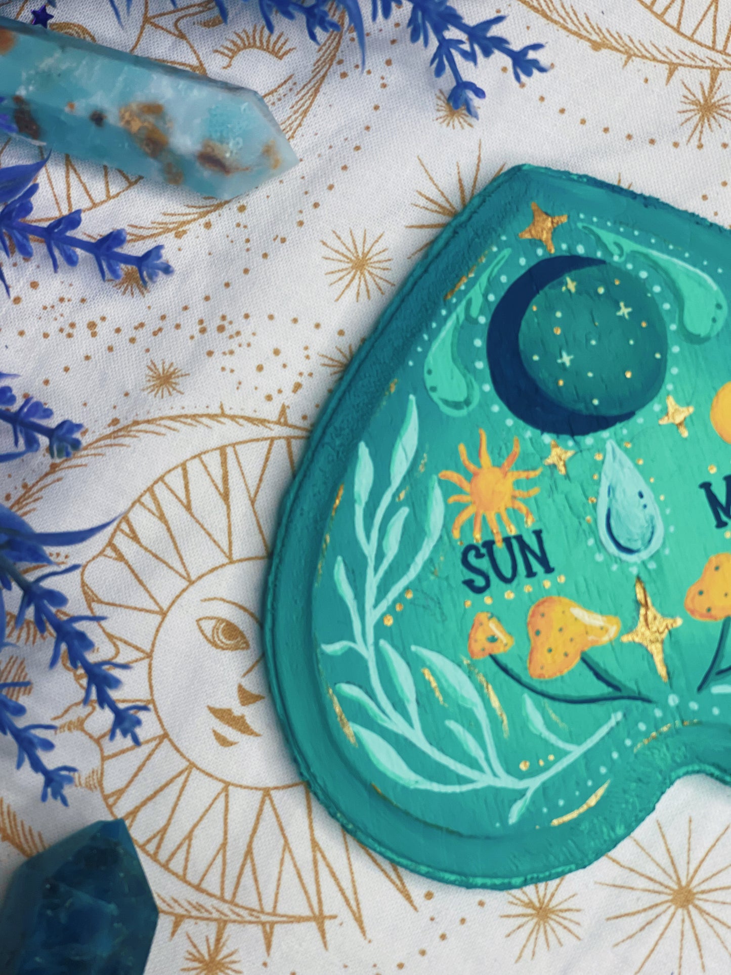 Sun and Moon Quija - Handpainted Plaque