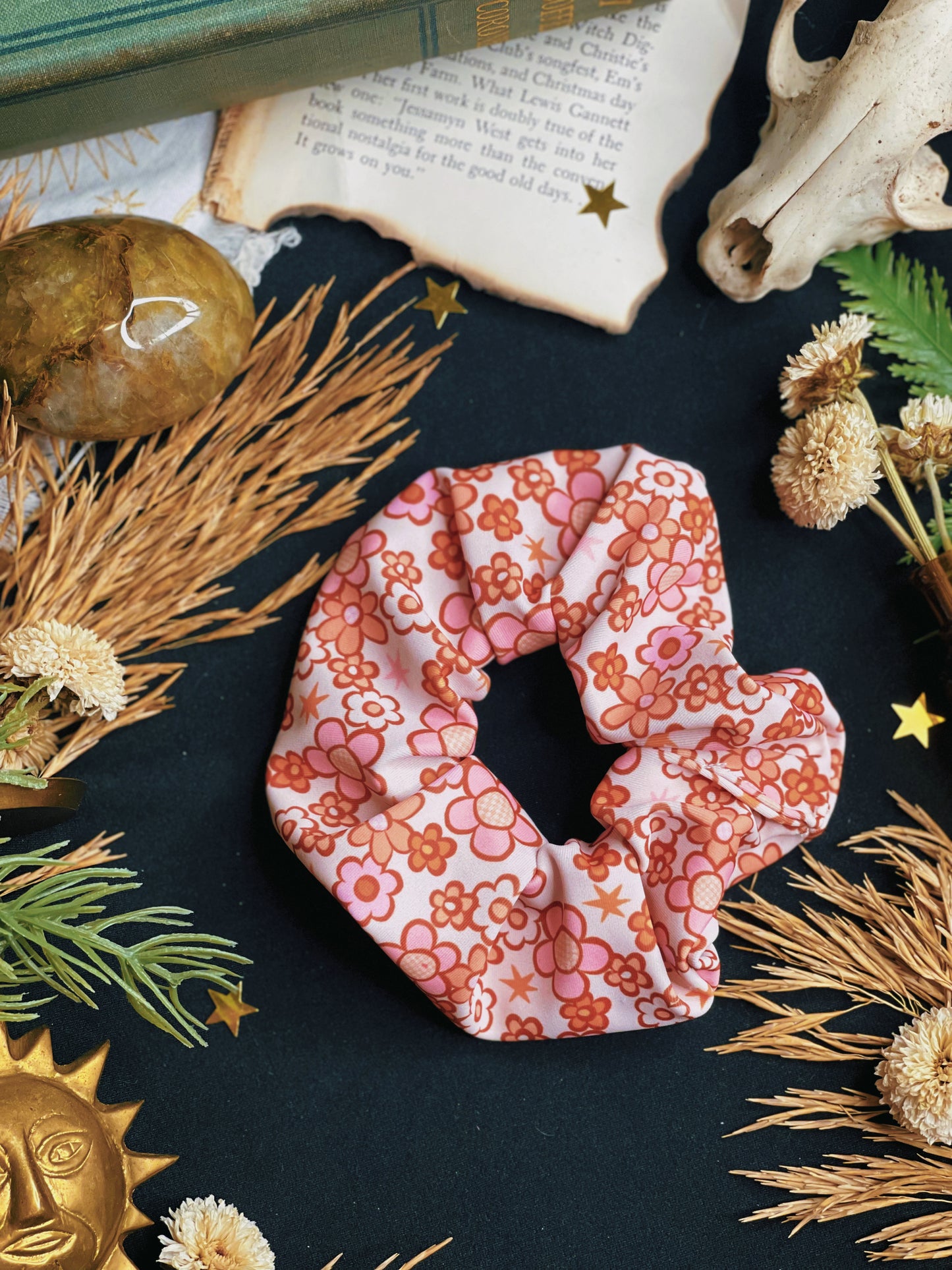 Groovy Flower Power - Scrunchie
