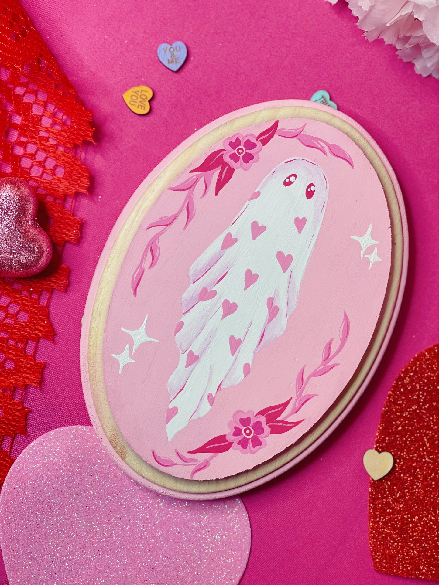 Love Ghost - Handpainted Plaque (PRE-ORDER)