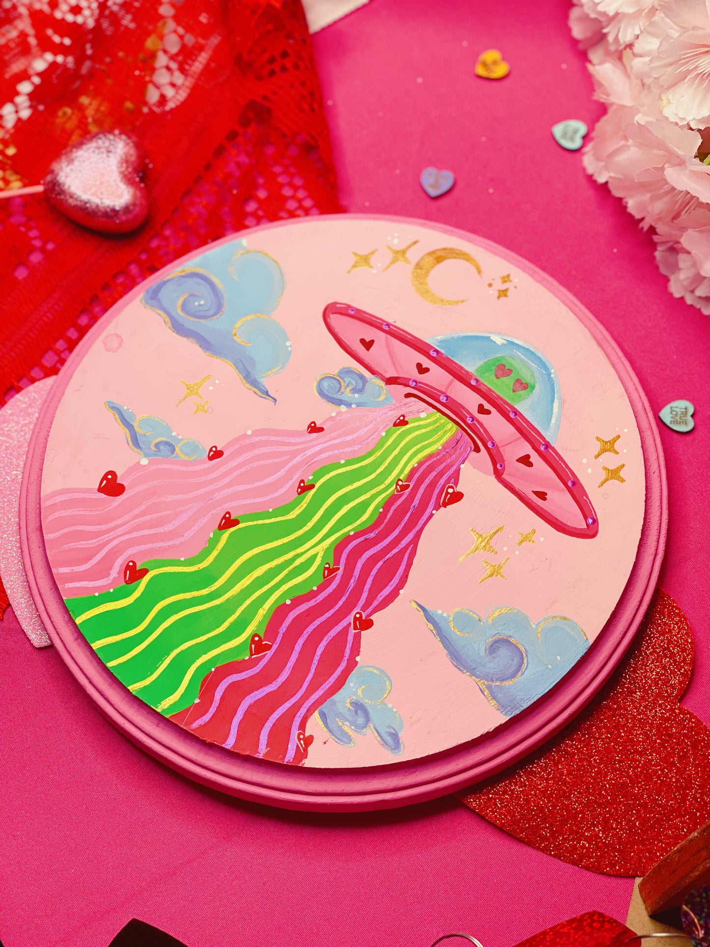 Love UFO - Handpainted Plaque (PRE-ORDER)
