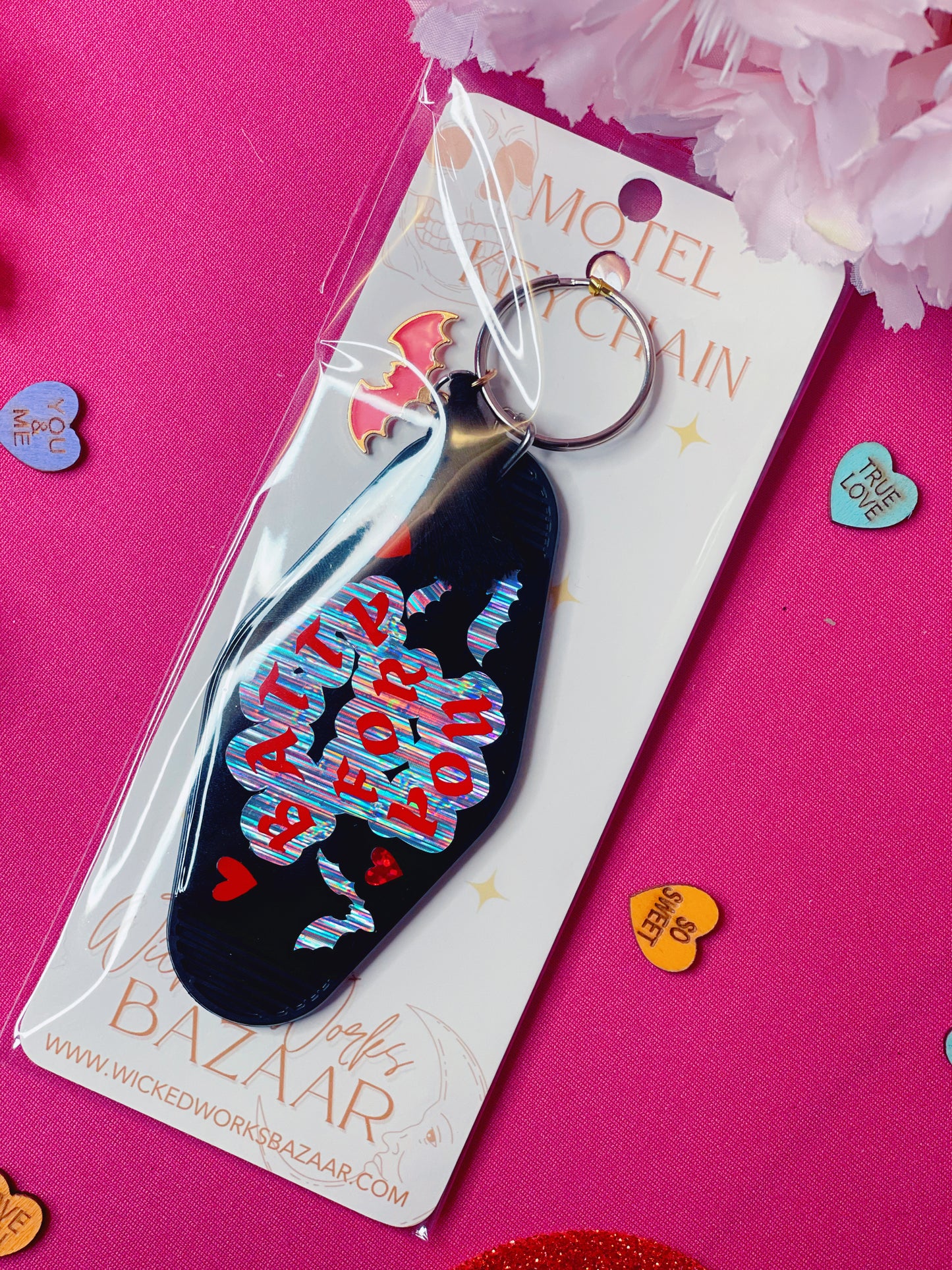 Batty for You - Motel Keychain