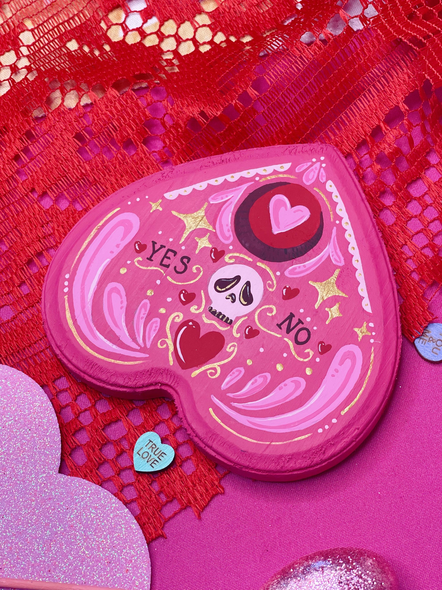 Love Planchette - Handpainted Plaque