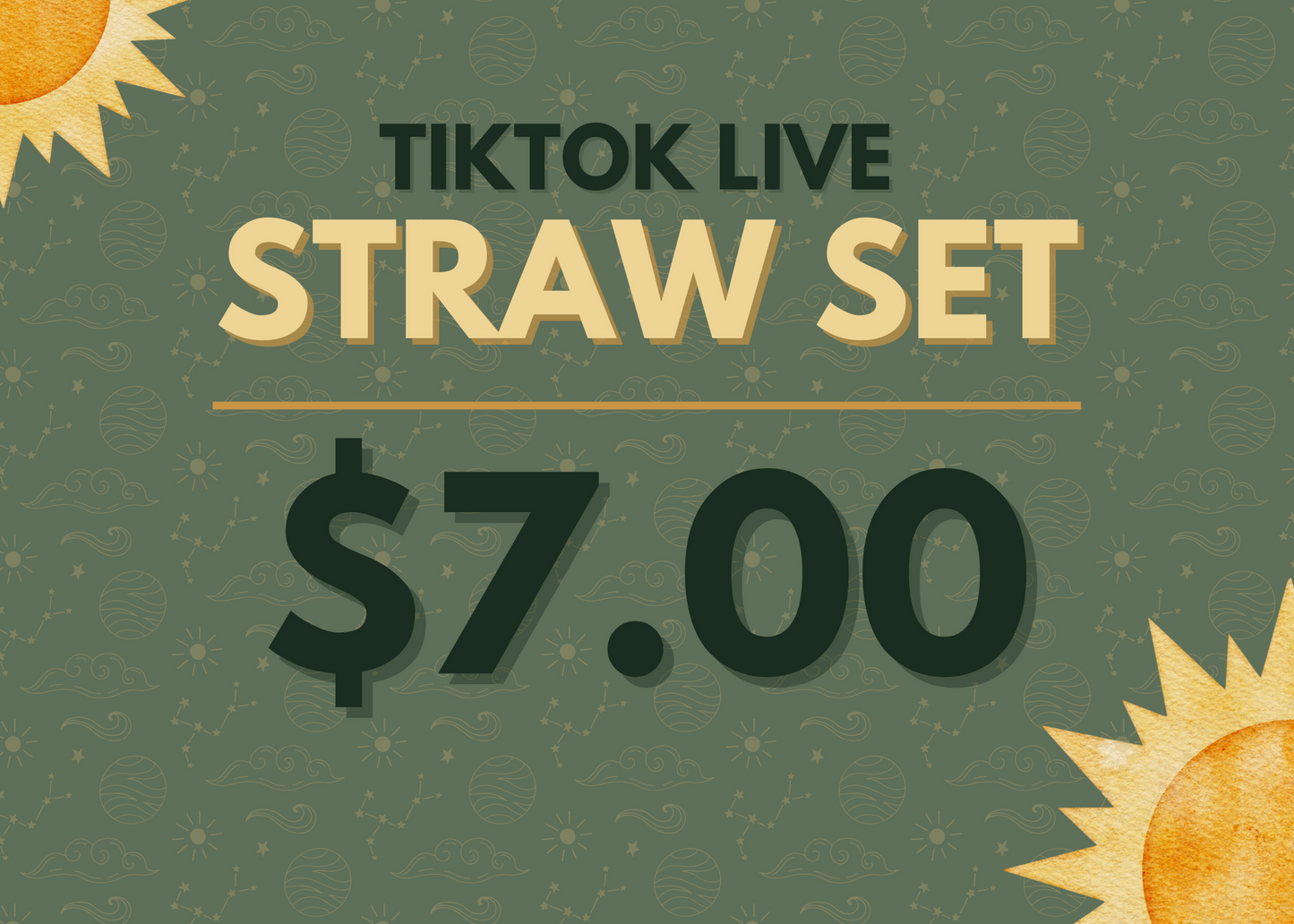 STRAW SET - YOU PICK - TIKTOK LIVE