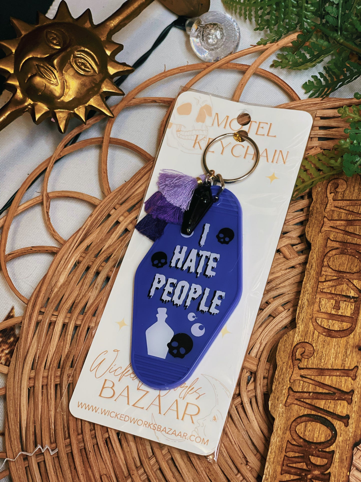 I Hate People - Motel Keychain