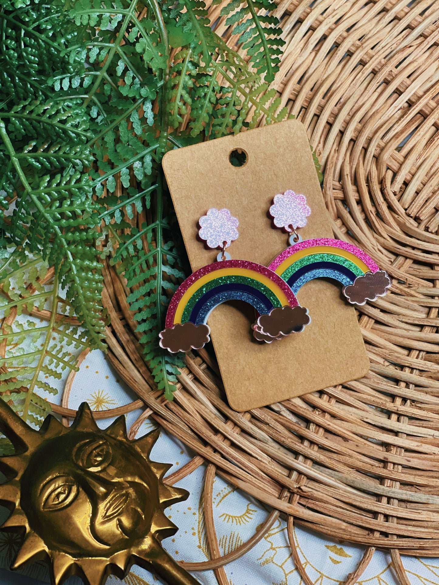 Glitter Rainbows - Dangle Earrings