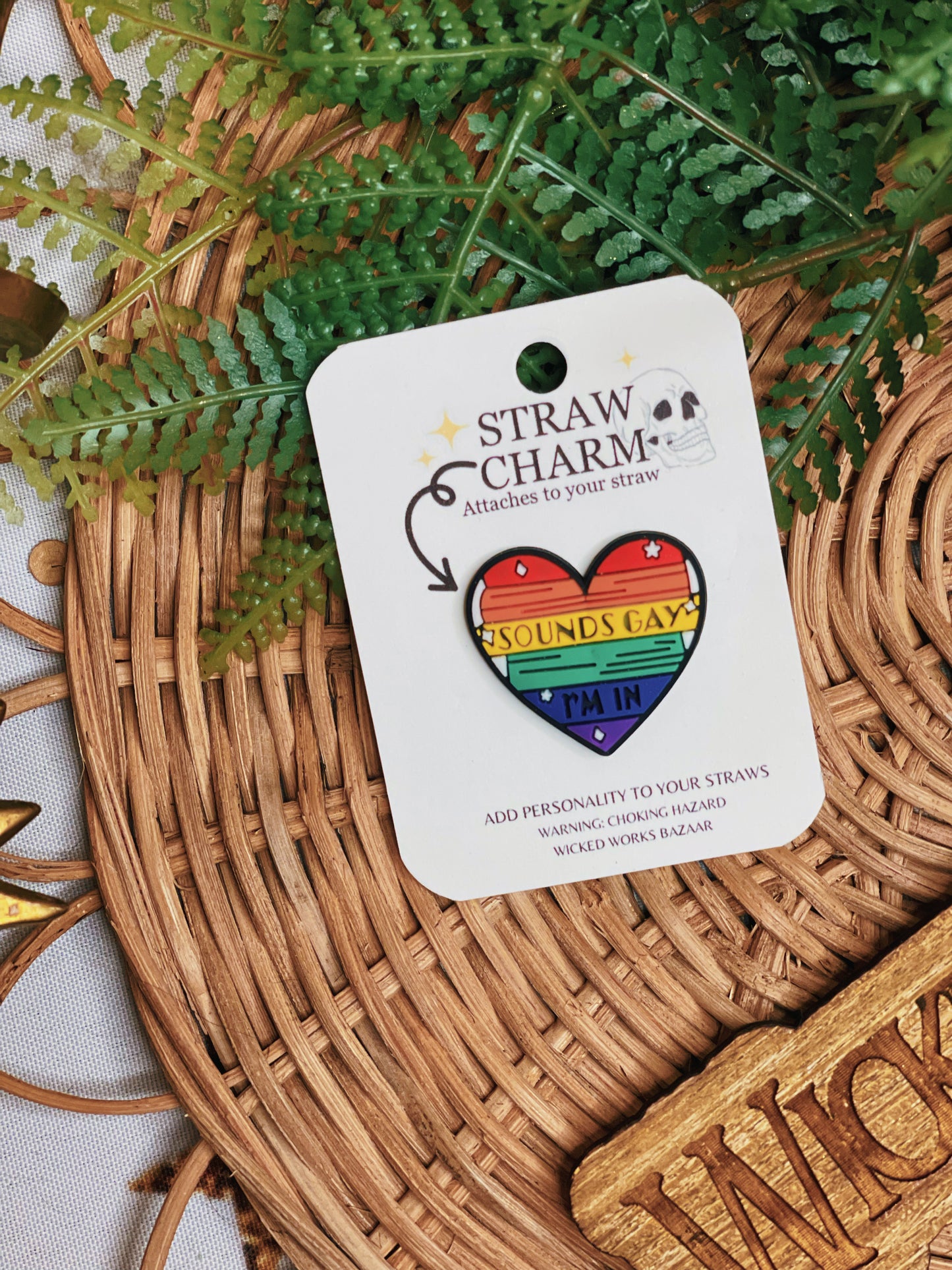 Rainbow Sounds Gay I'm In - Straw Topper