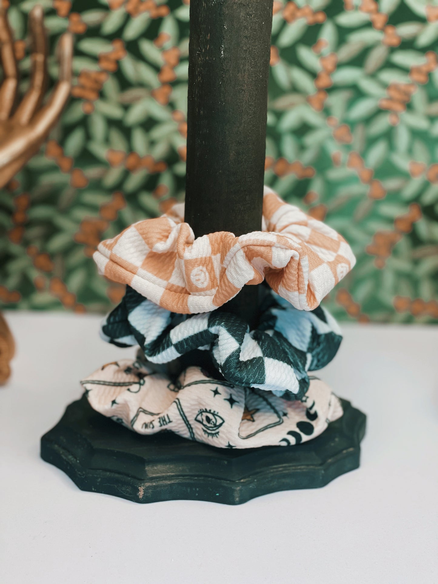 Scrunchie Holder - Black Spiderweb