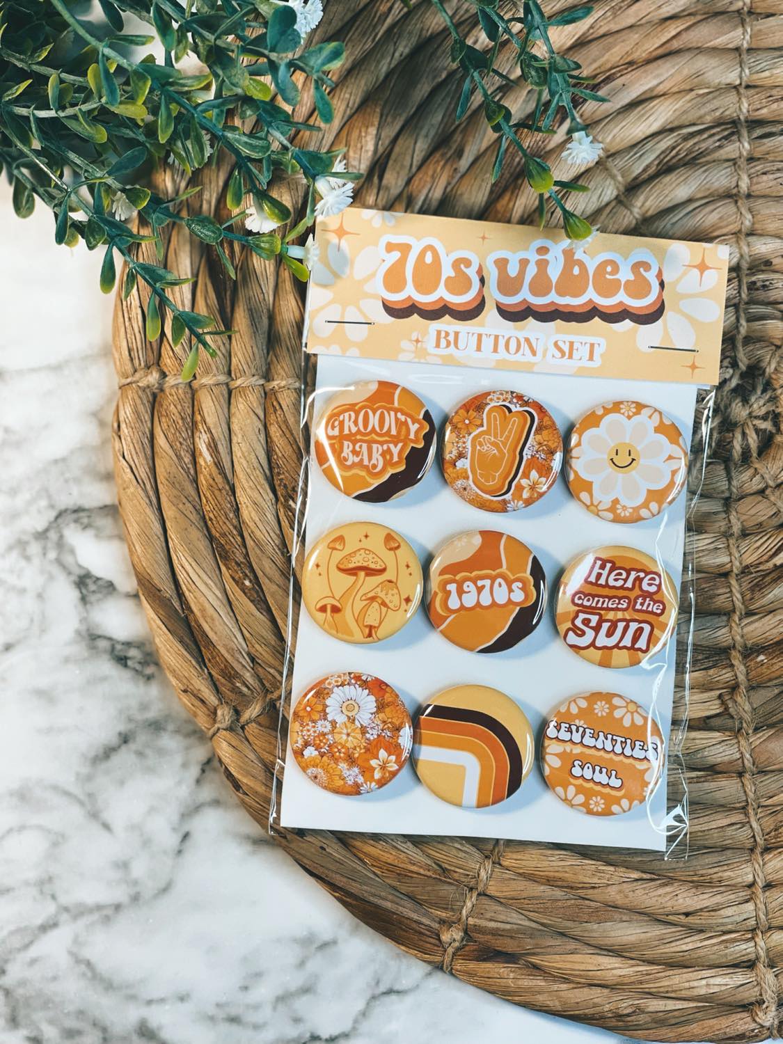 70s Vibes - Button Set