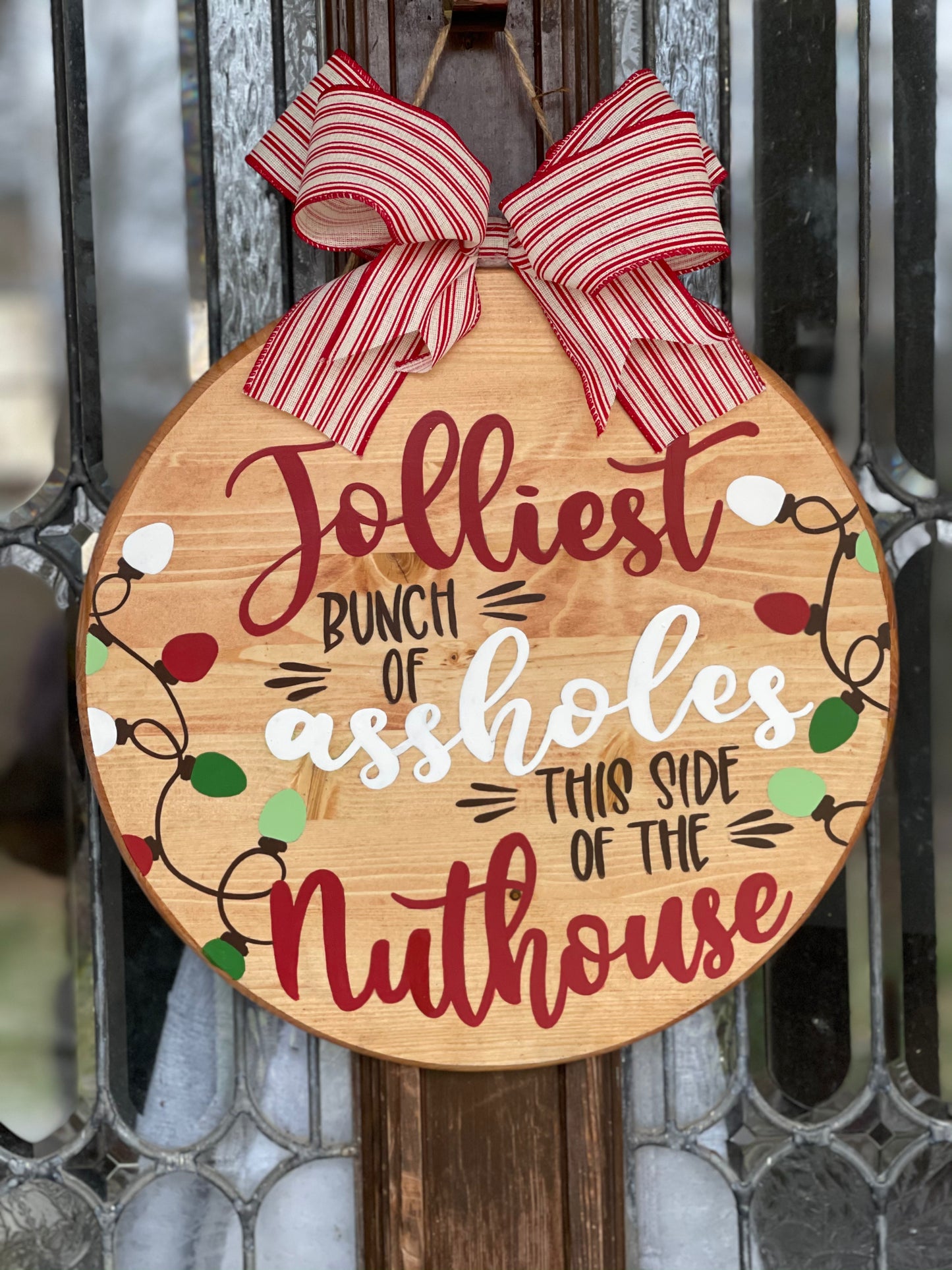 This Side of The Nuthouse - Circle Door Hanger (PRE-ORDER)