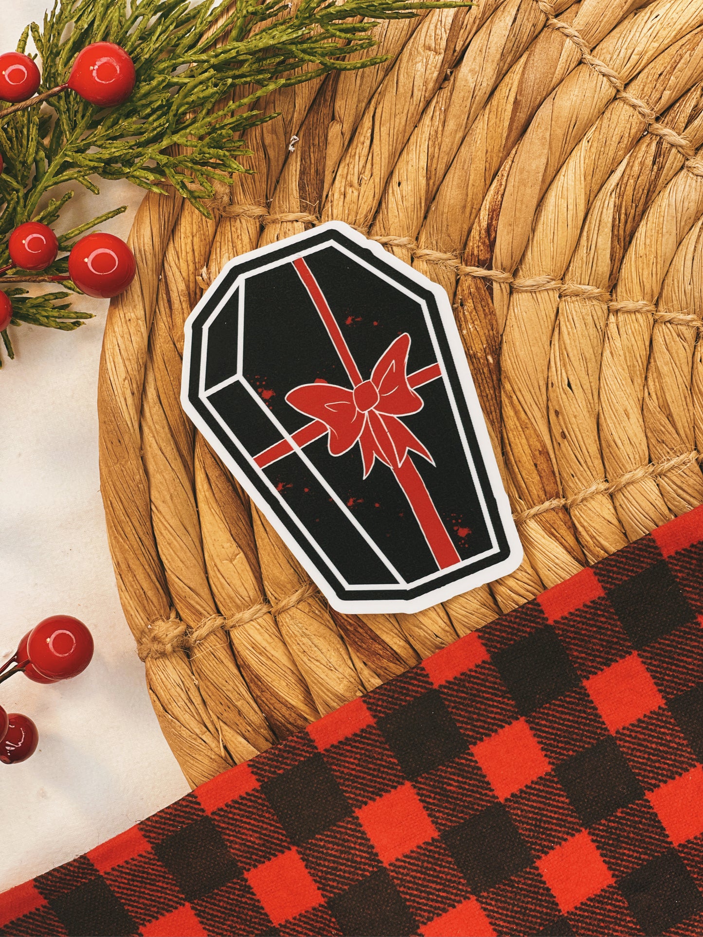 Christmas Coffin - Sticker