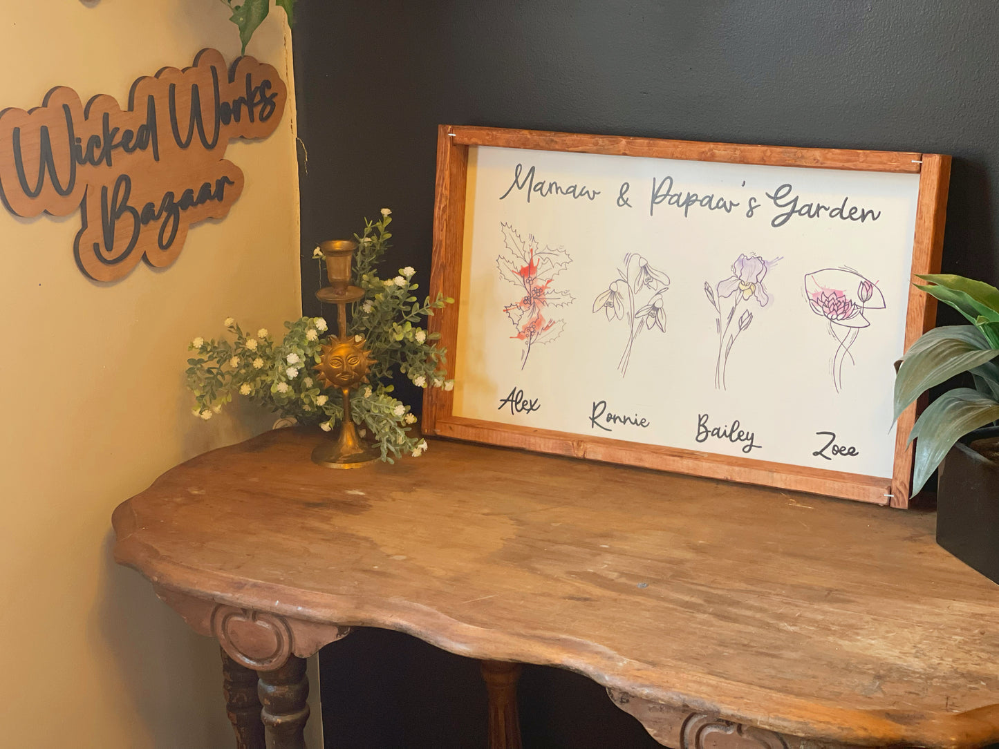 Birth Month Flowers - Custom Framed Sign (PRE-ORDER)