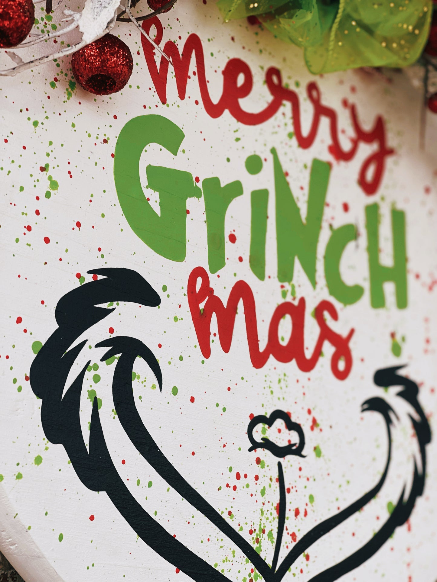 Mean Green Christmas - Circle Door Hanger (PRE-ORDER)