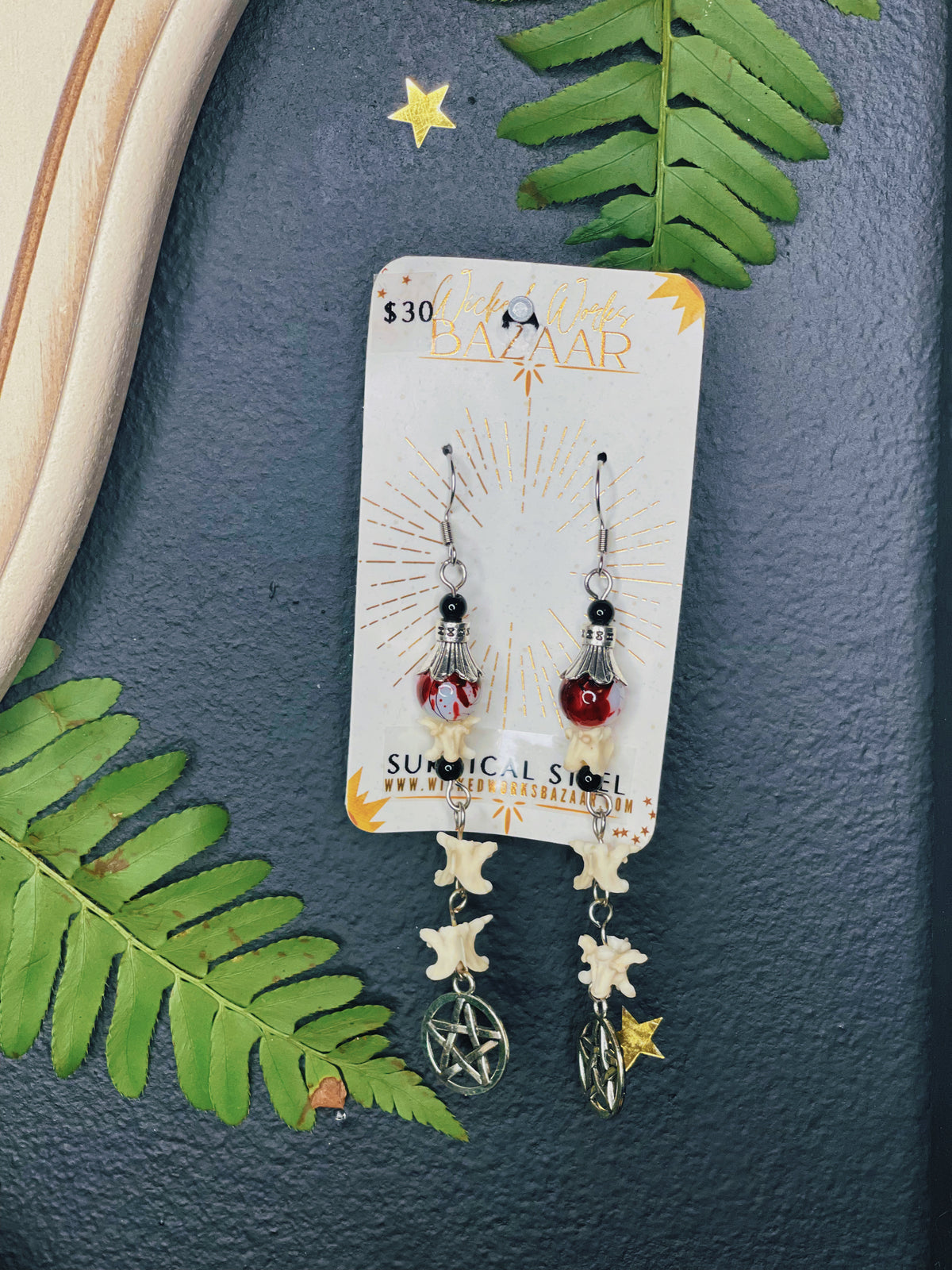 Blood Star - Oddity Dangle Earrings
