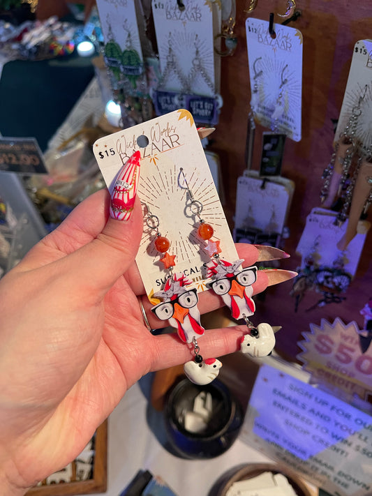 Mother Hen - Dangle Earrings