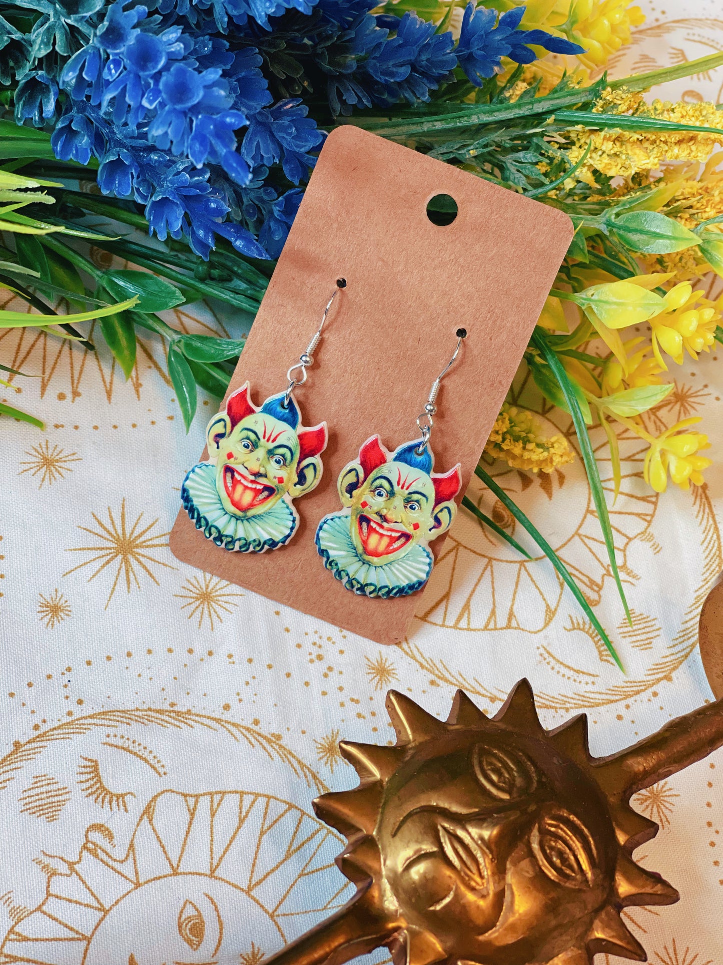 Vintage Clown - Dangle Earrings