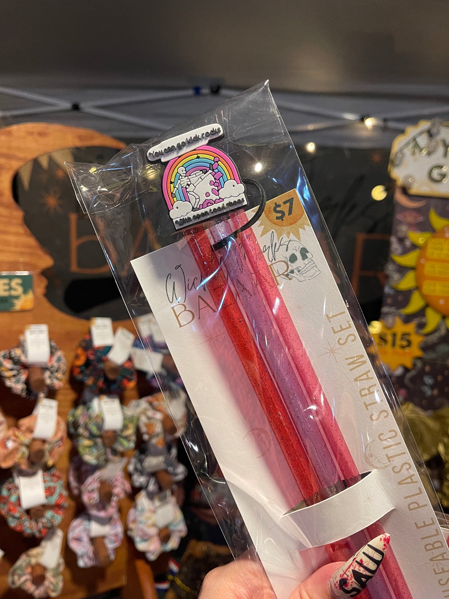 Kick Rocks Skeleton  - 40 oz Straw + Topper Set