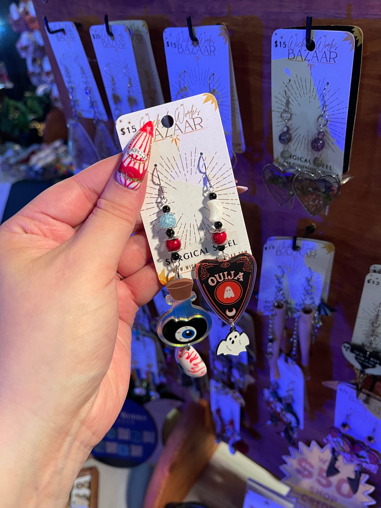 Fire and Ice - Dangle Earrings