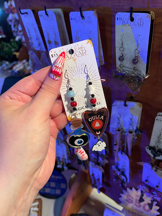 Fire and Ice - Dangle Earrings