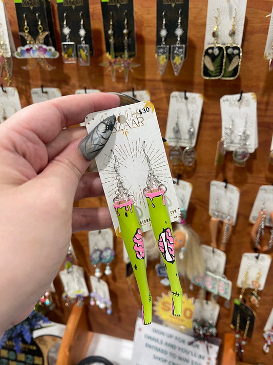 Living Dead Showgirl (Legs) - Dangle Earrings