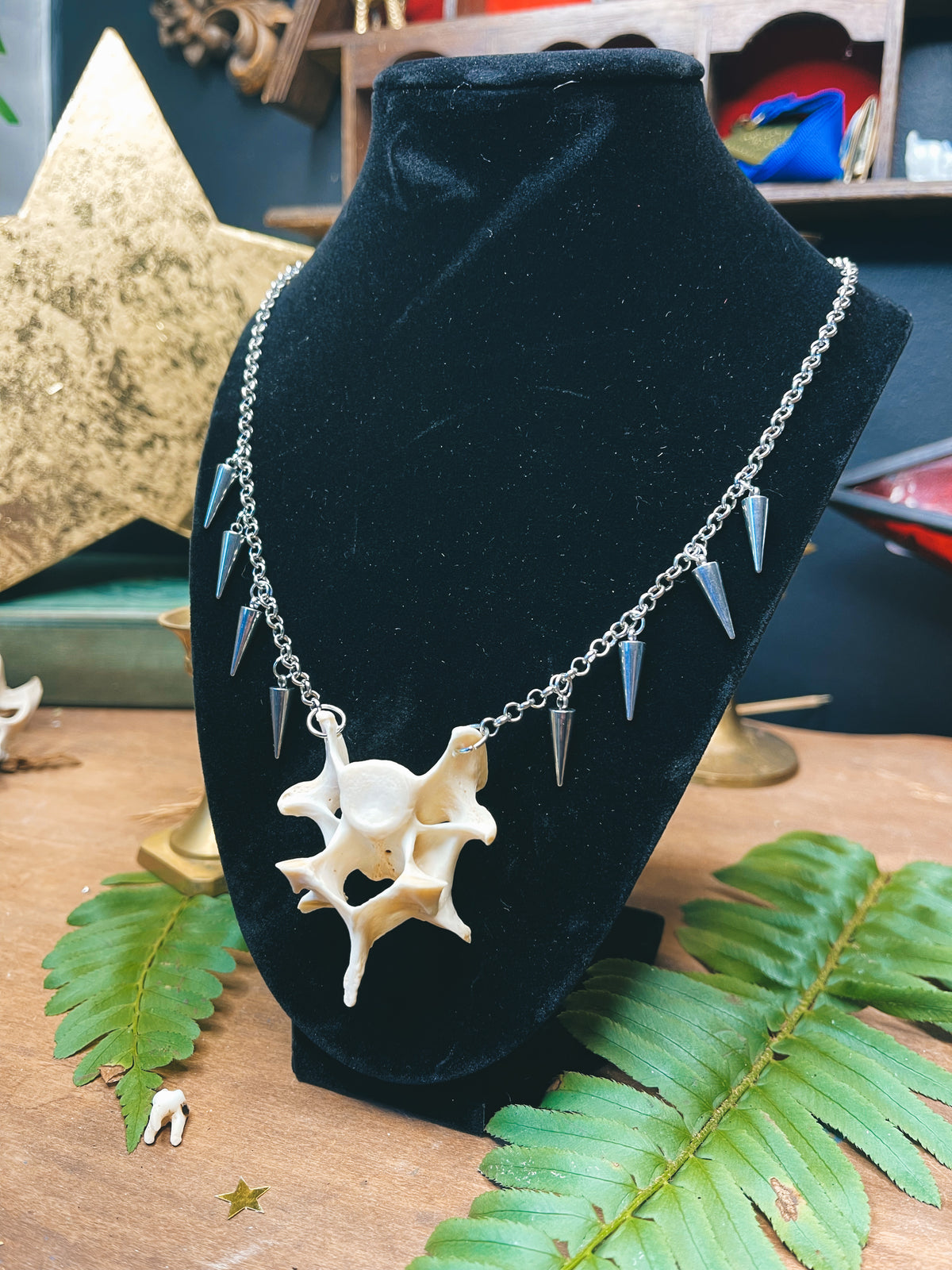 Vertebrae and Spikes - Silver - Oddity Necklace