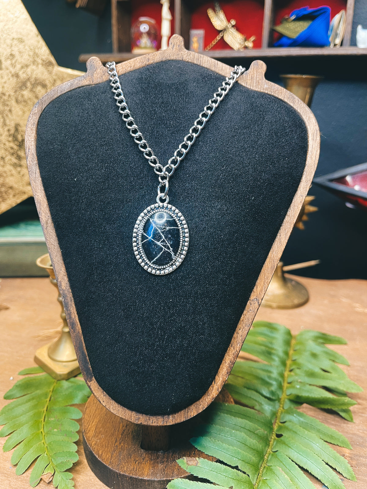 Preserved Spiderweb - Silver - Oddity Necklace