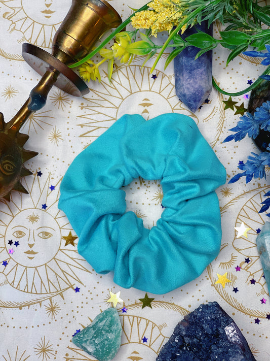 Aqua Solid - Scrunchie