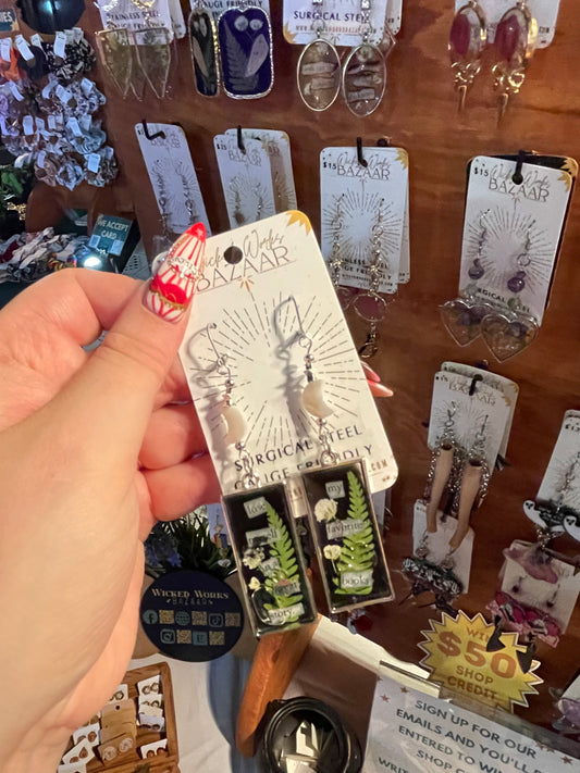 Magic of Books - Resin Dangle Earrings