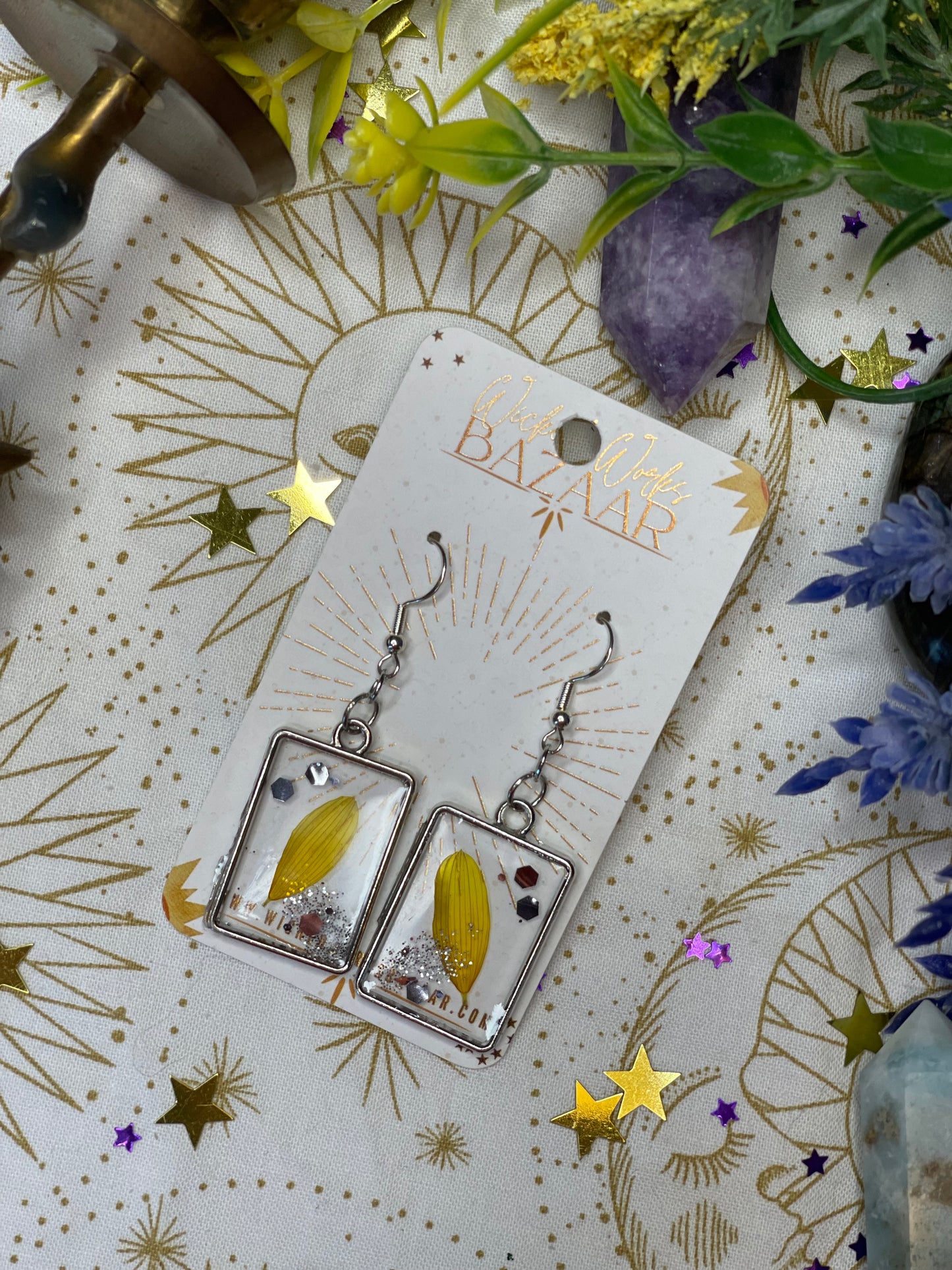 Saffron - Resin Dangle Earrings