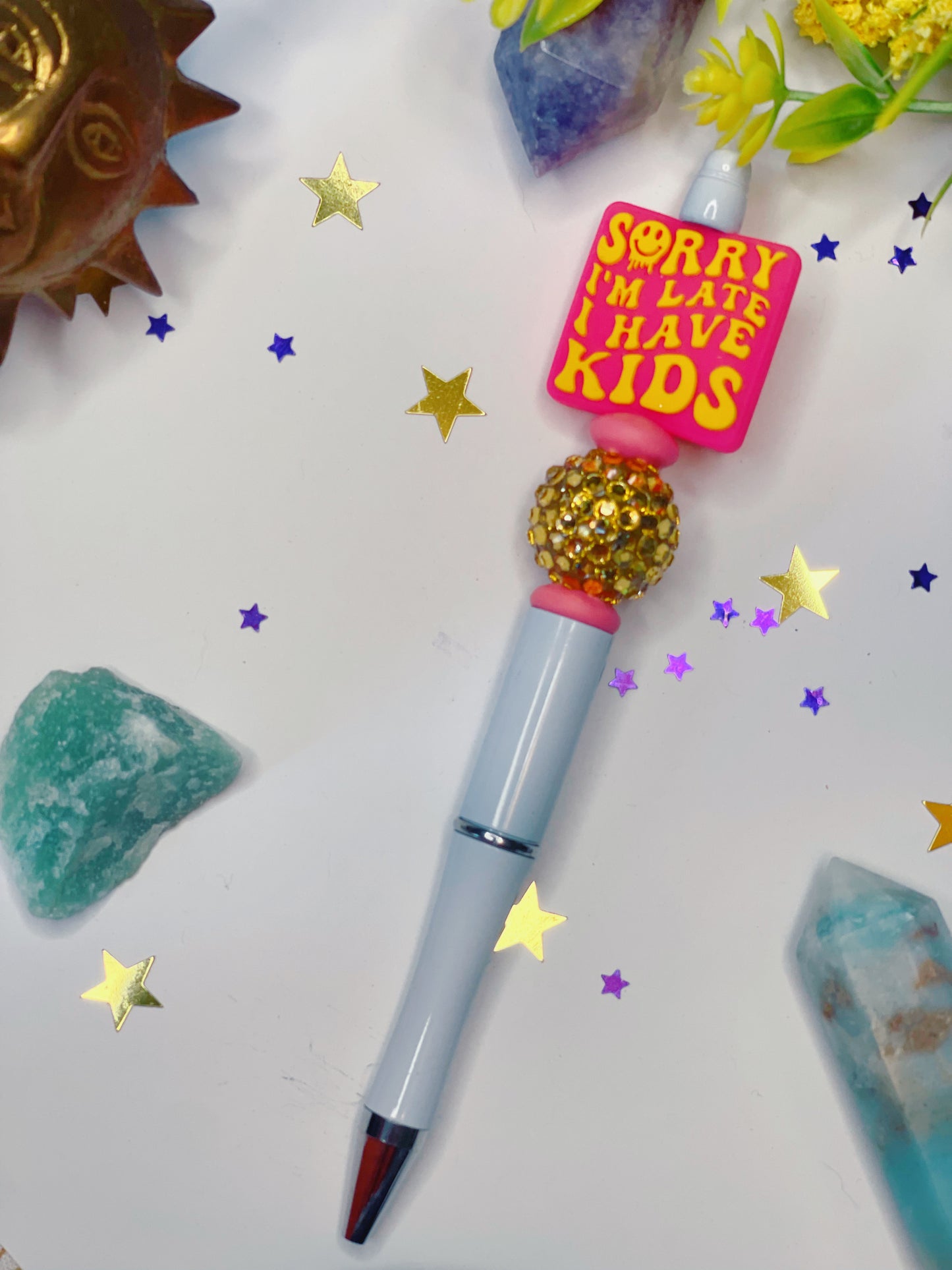 Sorry I'm Late I Have Kids - Momma's Beaded Pen