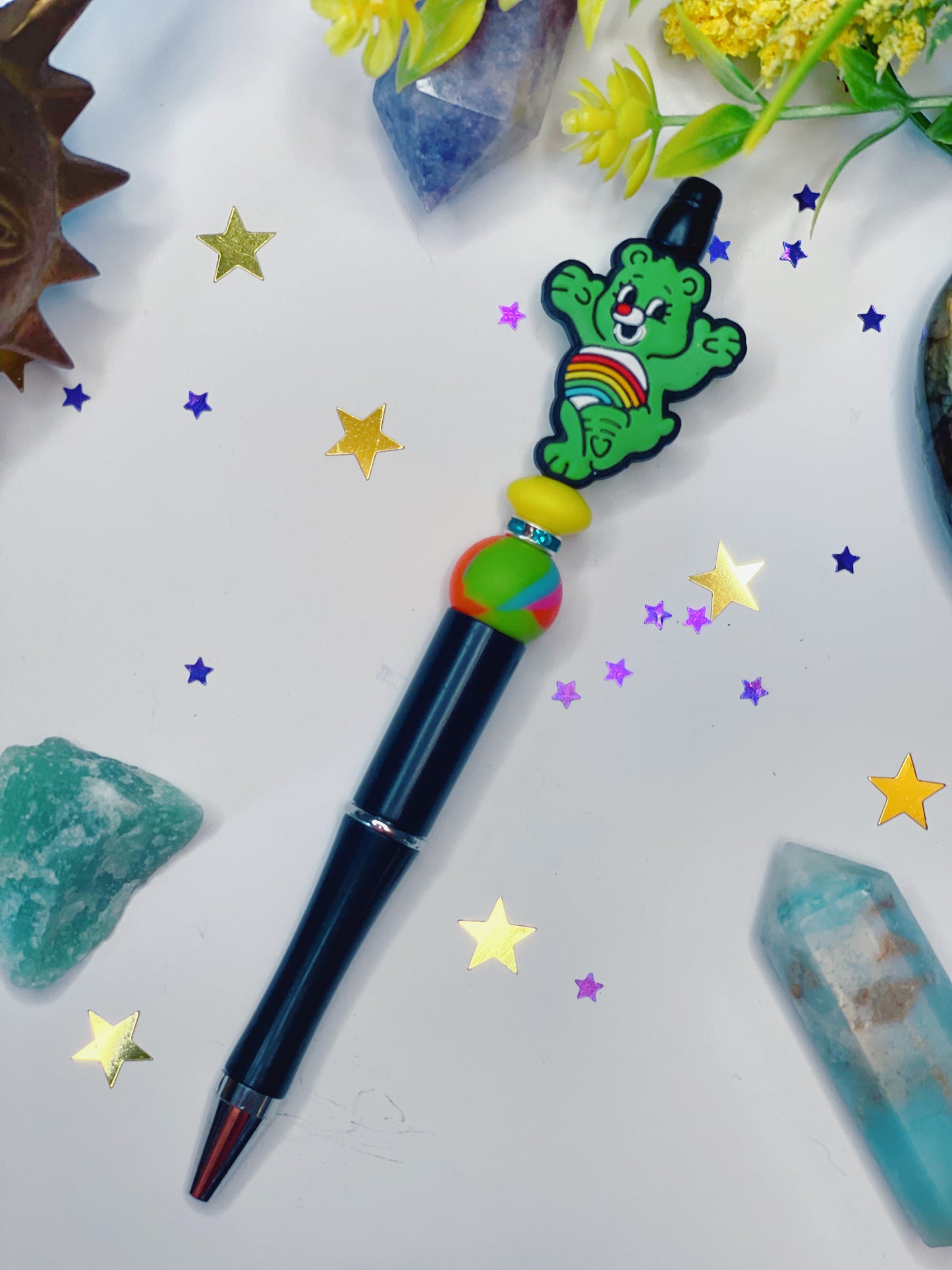 Green Bear - Momma's Beaded Pen