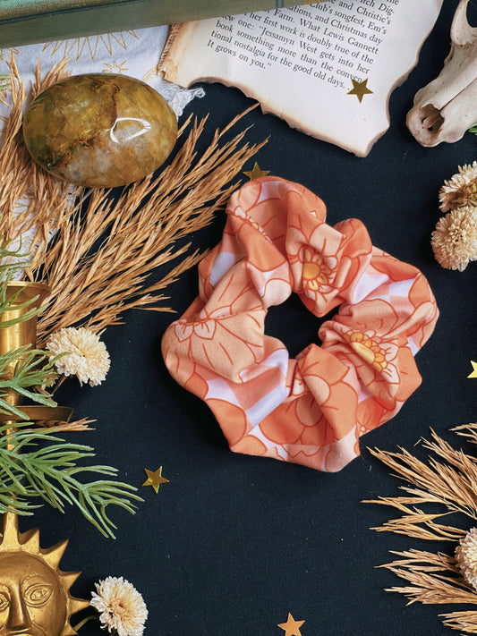 Orange Flower Dreams - Scrunchie