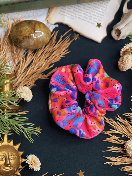 Rainbow Cheetah - Scrunchie