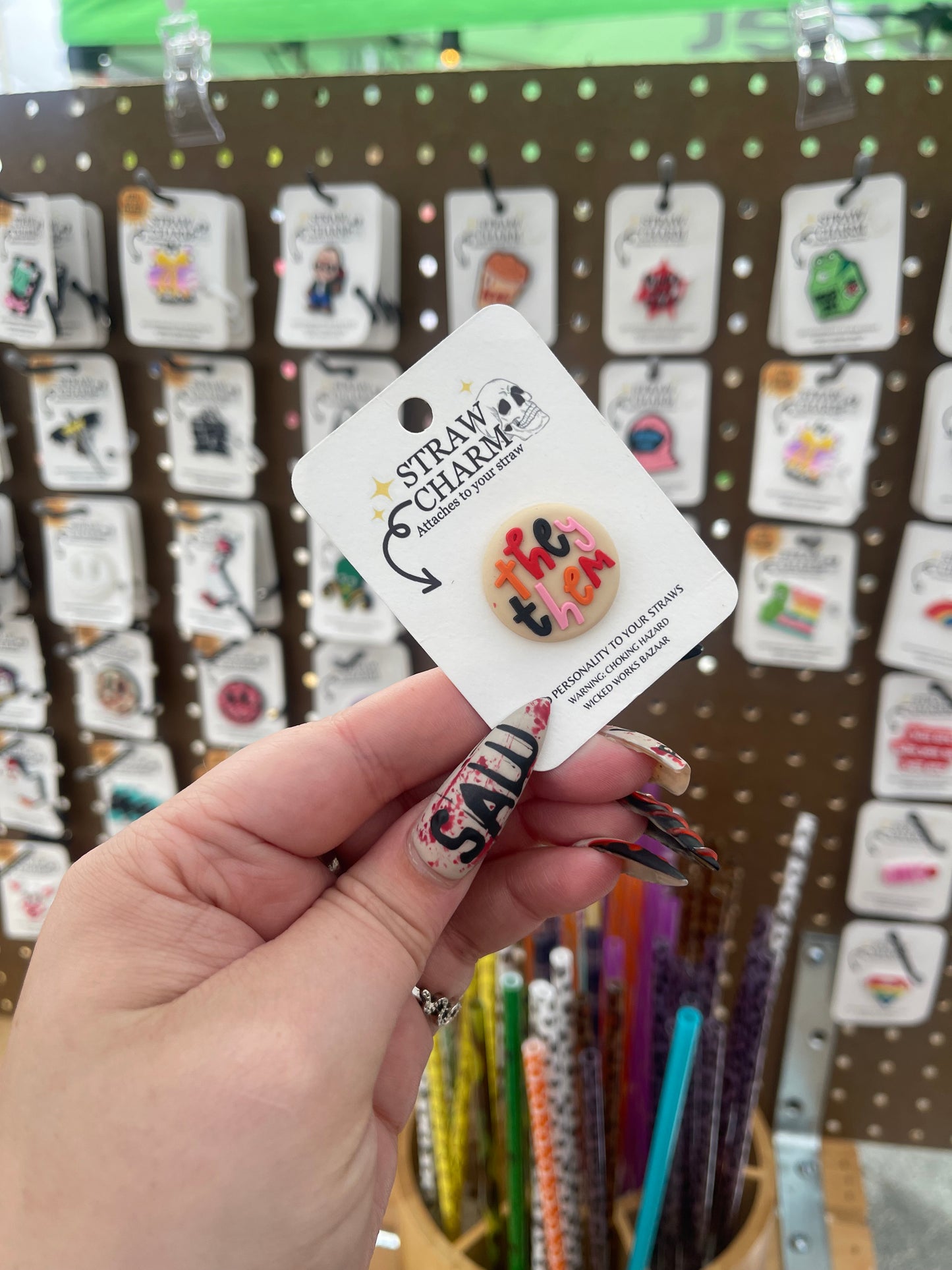 Pronouns They/Them - Straw Topper