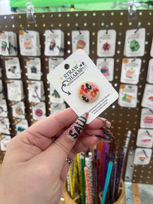 Pronouns They/Them - Straw Topper