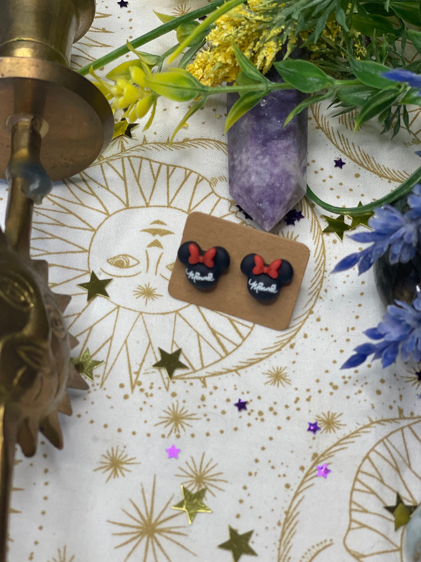 Mouse Bow- Stud Earrings