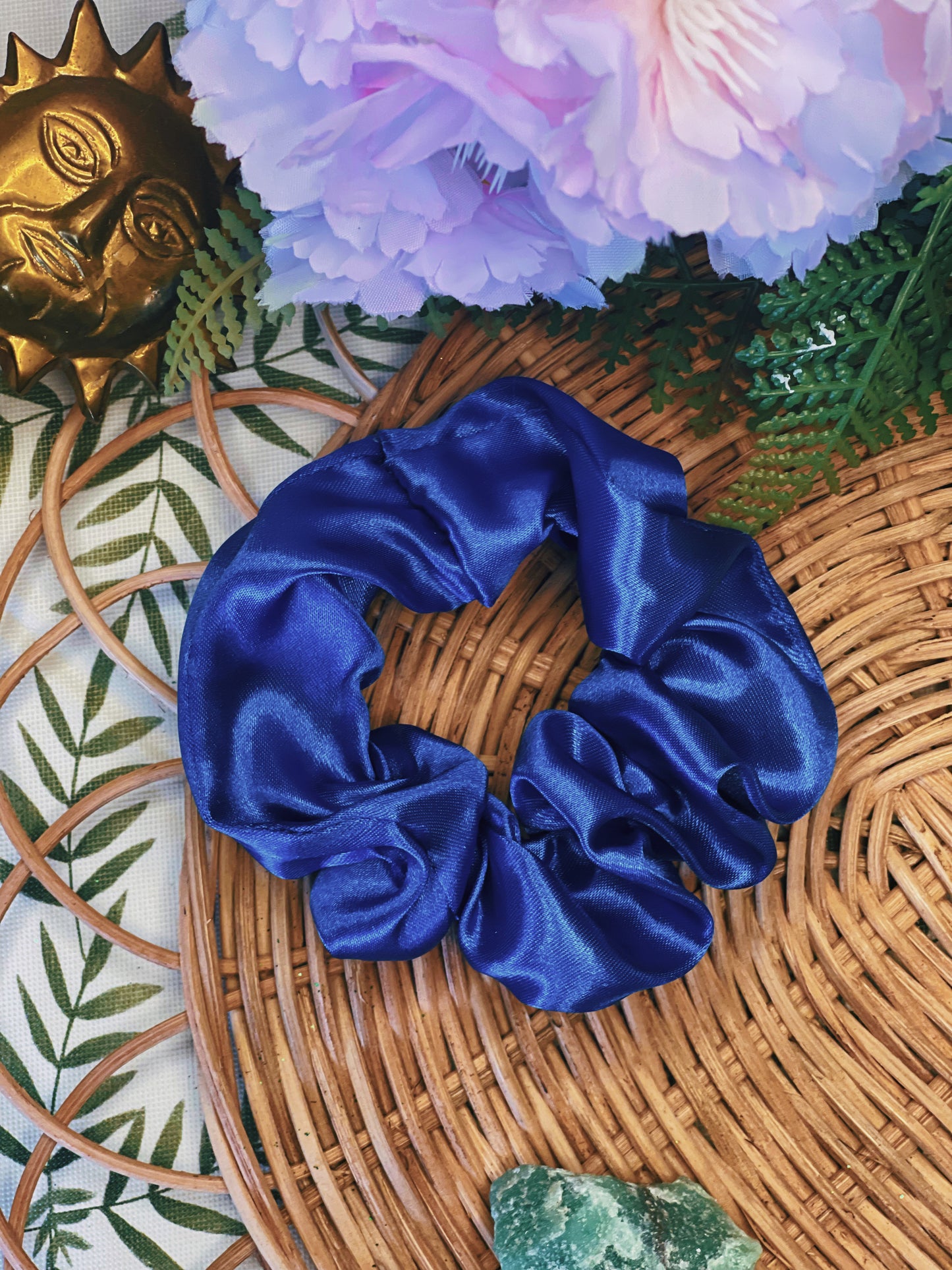 Deep Blue Silk - Scrunchie