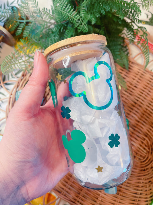 Luck Mouse - 16 oz Glass Cup